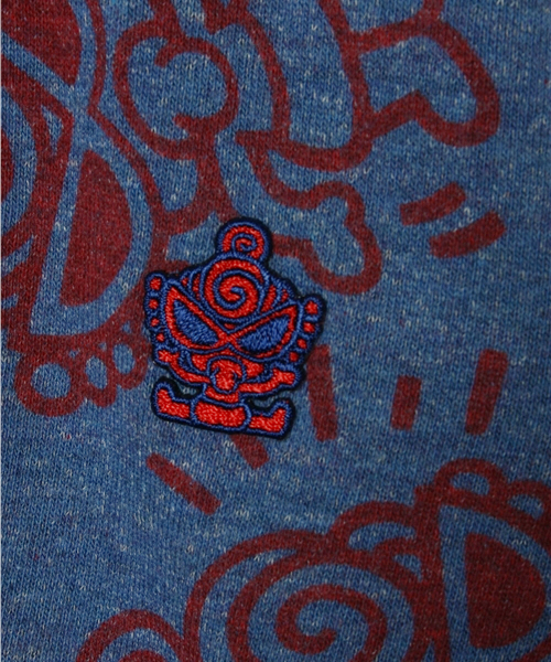 HYSTERIC MINI(ヒステリックミニ)の「Graffiti borderPop Mini Vネックカーディガン (カーディガン/ボレロ・キッズ・オフホワイト/ネイビー・130/140)」の4枚目の写真