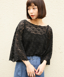 LOWRYS FARM | レースフレア／７Ｓ　784215 (Tシャツ/カットソー)