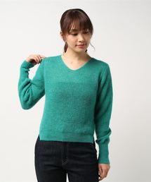 RIVE DROITE | モヘヤラメVネックニット(ニット/セーター)