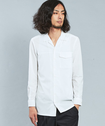 5351 POUR LES HOMMES | エアータフタオープンカラーロングシャツ(シャツ/ブラウス)