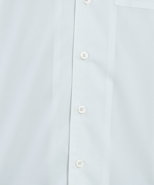 5351 POUR LES HOMMES（ゴーサンゴーイチプールオム）の「エアータフタオープンカラーロングシャツ（シャツ/ブラウス・メンズ・ホワイト/ブラック・44/46/48）」の8枚目の写真
