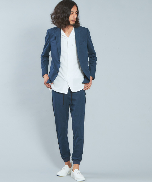 5351 POUR LES HOMMES（ゴーサンゴーイチプールオム）の「エアータフタオープンカラーロングシャツ（シャツ/ブラウス・メンズ・ホワイト/ブラック・44/46/48）」の16枚目の写真