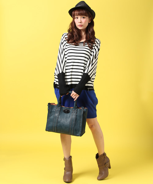 INTERPLANET WINGS(インタープラネットウィング)の「バイカラーファスナーPK付ニットワンピース(ワンピース・レディース・ブラック/ベージュ/ブラック系その他/ブルー系その他/ボルドー/ピンク/マスタード・FREE)」の5枚目の写真