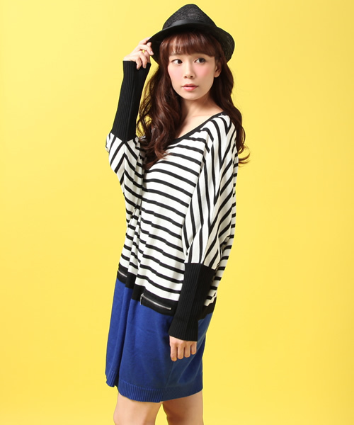 INTERPLANET WINGS(インタープラネットウィング)の「バイカラーファスナーPK付ニットワンピース(ワンピース・レディース・ブラック/ベージュ/ブラック系その他/ブルー系その他/ボルドー/ピンク/マスタード・FREE)」の9枚目の写真