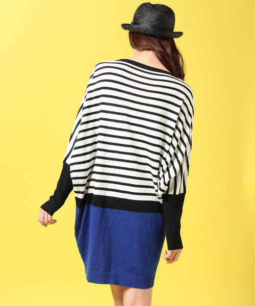 INTERPLANET WINGS(インタープラネットウィング)の「バイカラーファスナーPK付ニットワンピース(ワンピース・レディース・ブラック/ベージュ/ブラック系その他/ブルー系その他/ボルドー/ピンク/マスタード・FREE)」の10枚目の写真