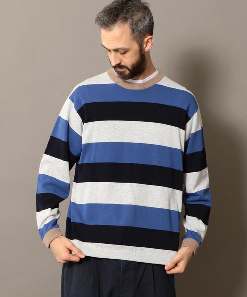 BEAUTY&YOUTH UNITED ARROWS(ビューティーアンドユースユナイテッドアローズ)の「BY ワイドボーダー ウォッシャブル ニット ◆(ニット/セーター・メンズ・ケリー/ロイヤルブルー/ホワイト・X-LARGE/LARGE/MEDIUM/SMALL)」の10枚目の写真