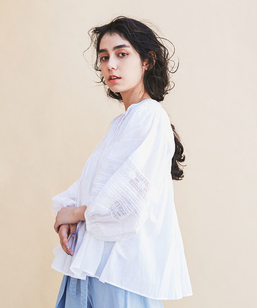 NE QUITTEZ PAS!（ヌキテパ）の「ne Quittez pas/フロントリボンブラウス（シャツ/ブラウス・レディース・ホワイト/ネイビー・FREE）」の5枚目の写真