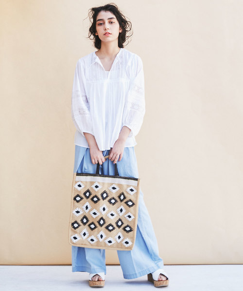 NE QUITTEZ PAS!（ヌキテパ）の「ne Quittez pas/フロントリボンブラウス（シャツ/ブラウス・レディース・ホワイト/ネイビー・FREE）」の7枚目の写真