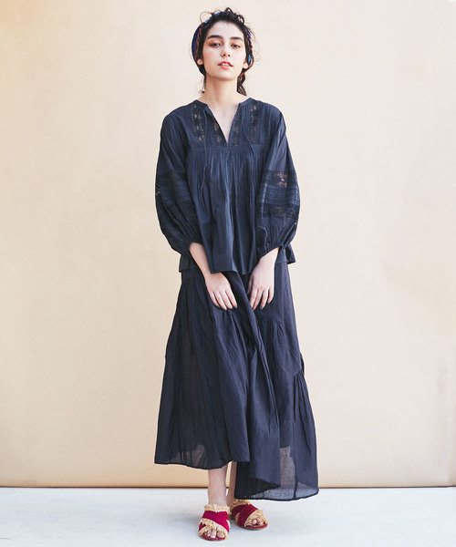 NE QUITTEZ PAS!（ヌキテパ）の「ne Quittez pas/フロントリボンブラウス（シャツ/ブラウス・レディース・ホワイト/ネイビー・FREE）」の10枚目の写真