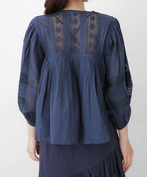 NE QUITTEZ PAS!（ヌキテパ）の「ne Quittez pas/フロントリボンブラウス（シャツ/ブラウス・レディース・ホワイト/ネイビー・FREE）」の13枚目の写真