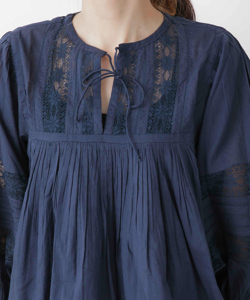 NE QUITTEZ PAS!（ヌキテパ）の「ne Quittez pas/フロントリボンブラウス（シャツ/ブラウス・レディース・ホワイト/ネイビー・FREE）」の15枚目の写真