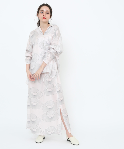 SALON adam et rope'（サロン アダム エ ロペ）の「【MAISON DU BON】カップ＆ソーサープリントロングスカート（スカート・レディース・オフホワイト・F）」の10枚目の写真