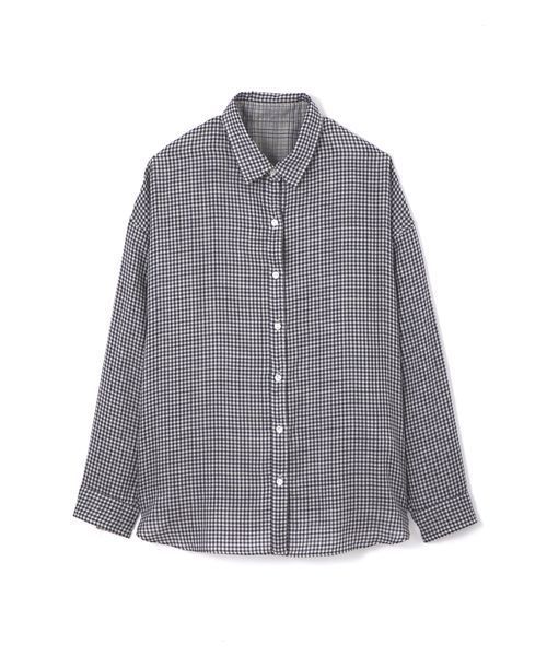 22 OCTOBRE（ヴァンドゥ－オクトーブル）の「◆リバーシブルギンガムシャツ（シャツ/ブラウス・レディース・ブラック/ネイビー・38）」の10枚目の写真