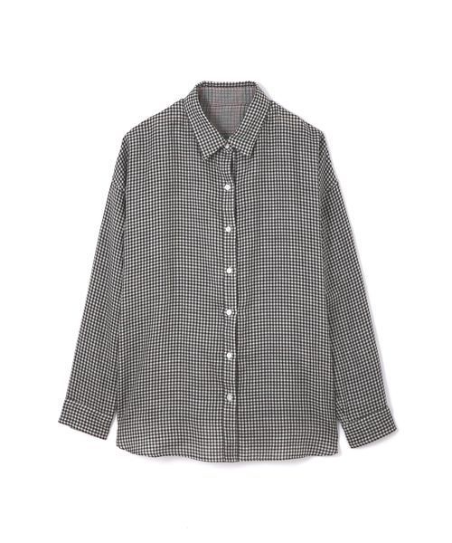 22 OCTOBRE（ヴァンドゥ－オクトーブル）の「◆リバーシブルギンガムシャツ（シャツ/ブラウス・レディース・ブラック/ネイビー・38）」の18枚目の写真