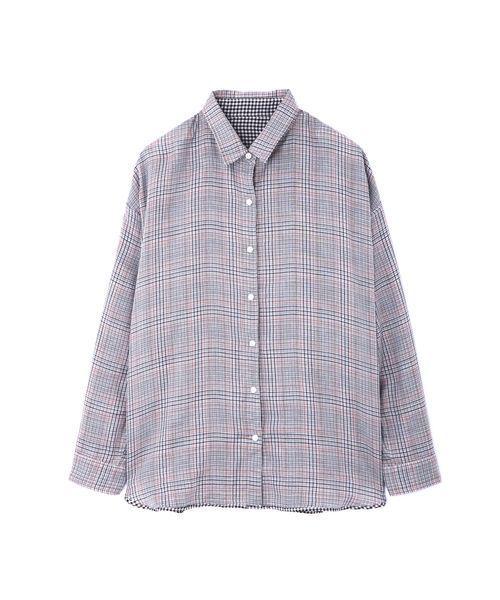 22 OCTOBRE（ヴァンドゥ－オクトーブル）の「◆リバーシブルギンガムシャツ（シャツ/ブラウス・レディース・ブラック/ネイビー・38）」の20枚目の写真