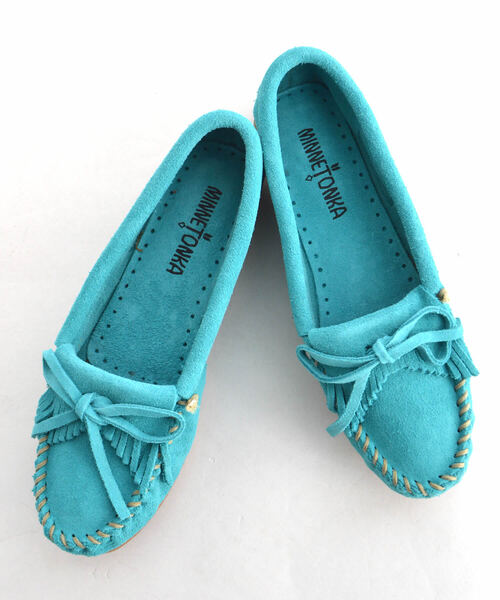 Minnetonka（ミネトンカ）の「【 MINNETONKA 】ミネトンカ KILTY モカシン デッキシューズ フラットシューズ（モカシン/デッキシューズ・レディース・ブラック/ブラウン/ブラウン系その他/ベージュ/ターコイズブルー/オリーブ/グレイッシュベージュ/グレー/ラベンダー・23㎝/24cm/24㎝/23cm/22cm/25cm/25㎝）」の8枚目の写真