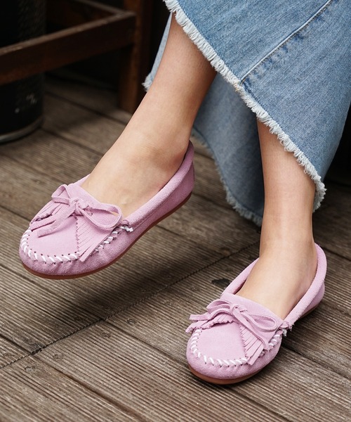 MINNETONKAミネトンカ✕キティコラボフラットモカシンシューズ☆ブラック Minnetonka ミネトンカ モカシン モカシンシューズ フラット