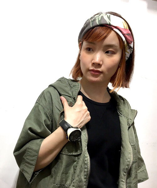 OLD BETTY'S（オールドベティーズ）の「Neck Warmer Hair Band(Leaf Pattern)/リーフ 柄 ネック ウォーマー ヘア バンド（ヘアバンド・レディース・その他・FREE）」の11枚目の写真