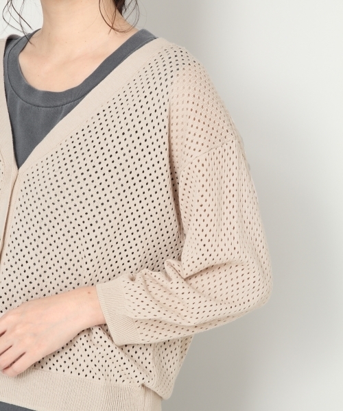 LOWRYS FARM（ローリーズファーム）の「アイレットカーデ　803218（カーディガン/ボレロ・レディース・ブラック/レッド/イエロー/アイボリー・MEDIUM/LARGE）」の12枚目の写真