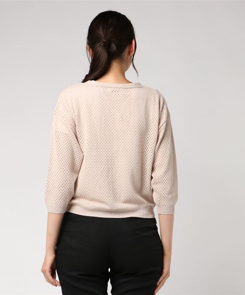 LOWRYS FARM（ローリーズファーム）の「アイレットカーデ　803218（カーディガン/ボレロ・レディース・ブラック/レッド/イエロー/アイボリー・MEDIUM/LARGE）」の6枚目の写真