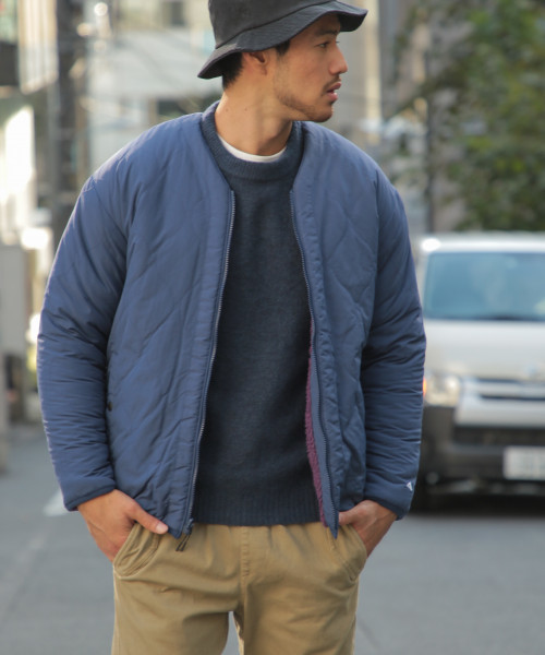 BAYFLOW（ベイフロー）の「ボアナイロンリバーシブルブルゾン 18AW（ブルゾン・メンズ・ブラック/カーキ/パープル・SMALL/MEDIUM/LARGE）」の6枚目の写真