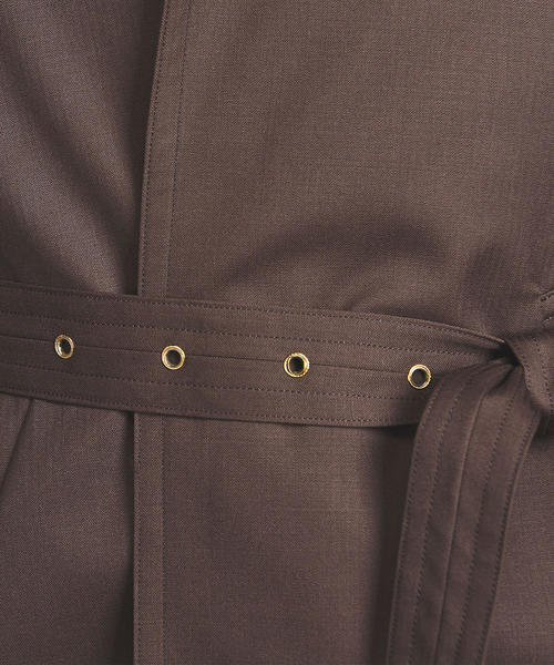 AURALEE(オーラリー)の「<AURALEE(オーラリー)>W/SOUTIEN COAT(ステンカラーコート・メンズ・ダークブラウン・3/4)」の2枚目の写真