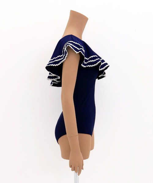 Dalfwin（ダールフィン）の「水着レディース ワンショルダーモノキニ（水着・レディース・カーキ/ブラック/ネイビー/ホワイト・S/M/L）」の10枚目の写真