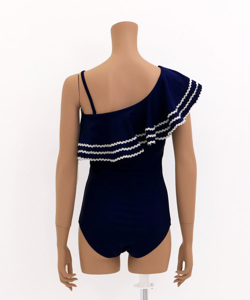 Dalfwin（ダールフィン）の「水着レディース ワンショルダーモノキニ（水着・レディース・カーキ/ブラック/ネイビー/ホワイト・S/M/L）」の18枚目の写真