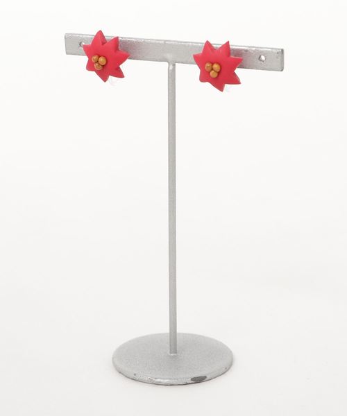 tone(トーン)の「【atelier*mio】星の花 earring(イヤリング・レディース・チェリーレッド/ネイビー/ブラック/ホワイト・FREE)」の4枚目の写真