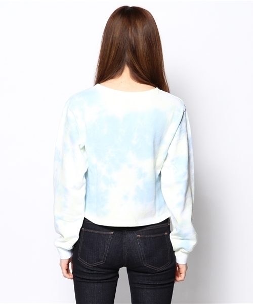 adidas Originals（アディダスオリジナルス）の「アディダス オリジナルス タイダイ 空柄 カットソー adidas Originals TREFOIL CREW SORA M35447（スウェット・レディース・ホワイト・SMALL/MEDIUM）」の7枚目の写真