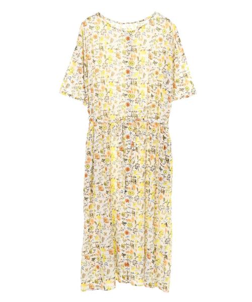 CRAFT STANDARD BOUTIQUE(クラフトスタンダードブティック)の「イロイロプリントワンピース●(ワンピース・レディース・ブラック/ネイビー/オフホワイト/オレンジ/ブルー・FREE)」の10枚目の写真