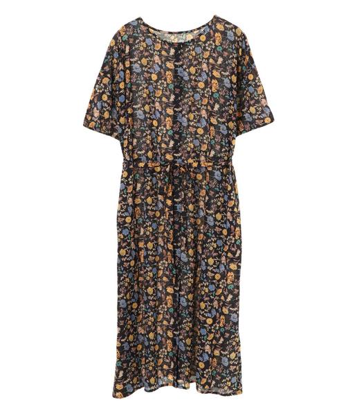 CRAFT STANDARD BOUTIQUE(クラフトスタンダードブティック)の「イロイロプリントワンピース●(ワンピース・レディース・ブラック/ネイビー/オフホワイト/オレンジ/ブルー・FREE)」の11枚目の写真