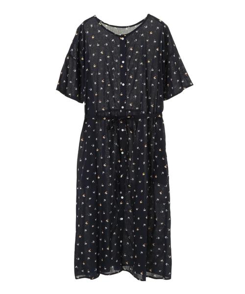 CRAFT STANDARD BOUTIQUE(クラフトスタンダードブティック)の「イロイロプリントワンピース●(ワンピース・レディース・ブラック/ネイビー/オフホワイト/オレンジ/ブルー・FREE)」の14枚目の写真
