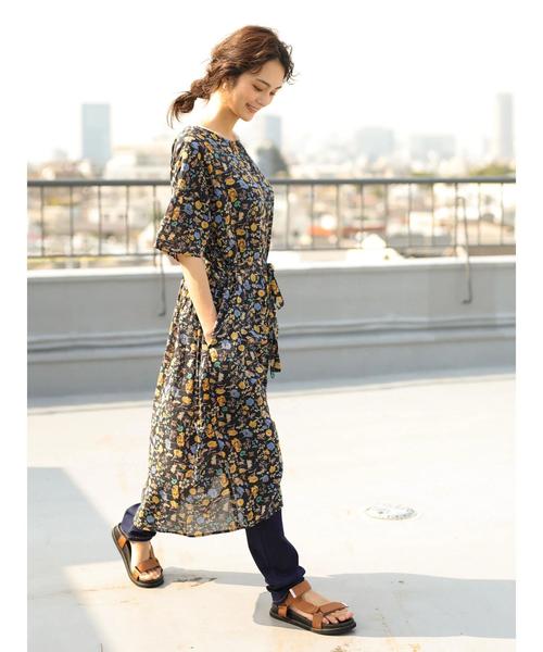 CRAFT STANDARD BOUTIQUE(クラフトスタンダードブティック)の「イロイロプリントワンピース●(ワンピース・レディース・ブラック/ネイビー/オフホワイト/オレンジ/ブルー・FREE)」の15枚目の写真
