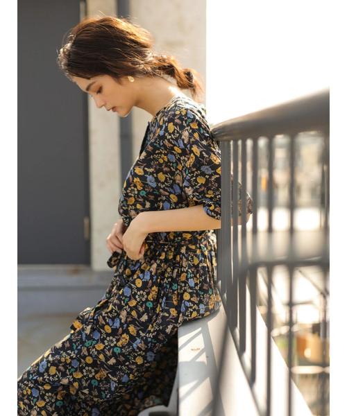 CRAFT STANDARD BOUTIQUE(クラフトスタンダードブティック)の「イロイロプリントワンピース●(ワンピース・レディース・ブラック/ネイビー/オフホワイト/オレンジ/ブルー・FREE)」の18枚目の写真