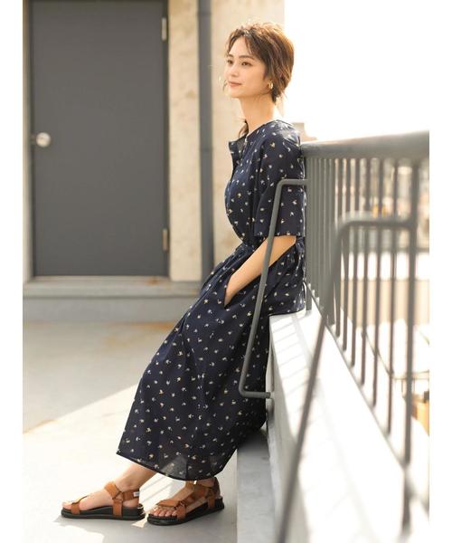 CRAFT STANDARD BOUTIQUE(クラフトスタンダードブティック)の「イロイロプリントワンピース●(ワンピース・レディース・ブラック/ネイビー/オフホワイト/オレンジ/ブルー・FREE)」の19枚目の写真