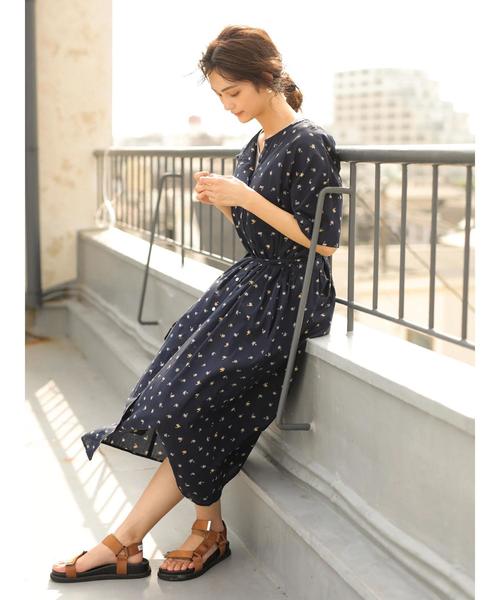 CRAFT STANDARD BOUTIQUE(クラフトスタンダードブティック)の「イロイロプリントワンピース●(ワンピース・レディース・ブラック/ネイビー/オフホワイト/オレンジ/ブルー・FREE)」の20枚目の写真