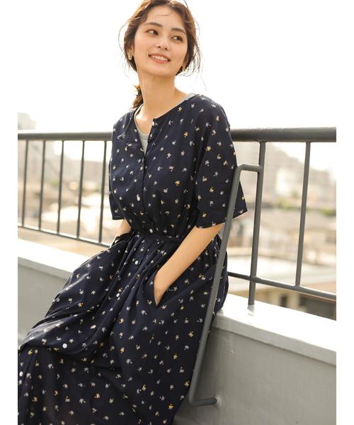 CRAFT STANDARD BOUTIQUE(クラフトスタンダードブティック)の「イロイロプリントワンピース●(ワンピース・レディース・ブラック/ネイビー/オフホワイト/オレンジ/ブルー・FREE)」の21枚目の写真