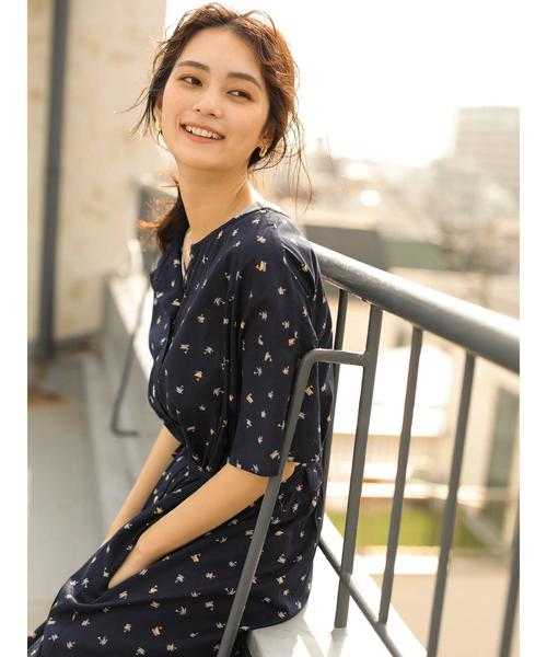CRAFT STANDARD BOUTIQUE(クラフトスタンダードブティック)の「イロイロプリントワンピース●(ワンピース・レディース・ブラック/ネイビー/オフホワイト/オレンジ/ブルー・FREE)」の22枚目の写真