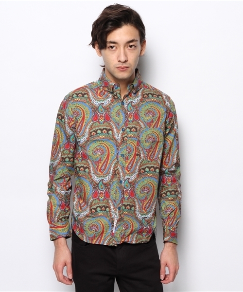 And A(アンドエー)の「PAISELY BD SHIRTS(SALTWATER COWBOY)(シャツ/ブラウス・メンズ・ネイビー/レッド・MEDIUM/SMALL)」の10枚目の写真