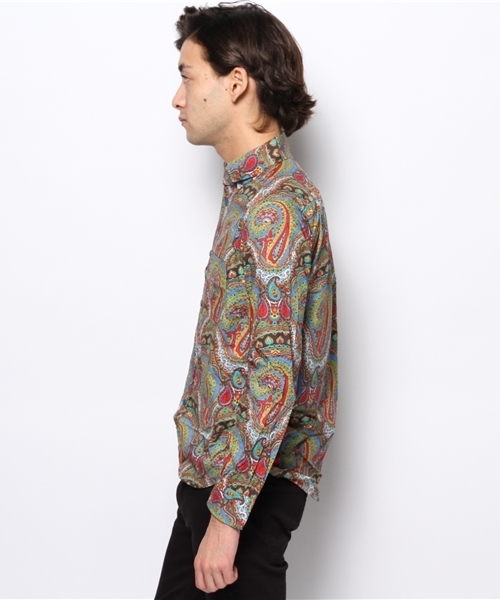 And A(アンドエー)の「PAISELY BD SHIRTS(SALTWATER COWBOY)(シャツ/ブラウス・メンズ・ネイビー/レッド・MEDIUM/SMALL)」の9枚目の写真