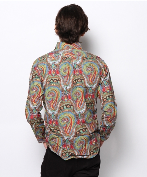 And A(アンドエー)の「PAISELY BD SHIRTS(SALTWATER COWBOY)(シャツ/ブラウス・メンズ・ネイビー/レッド・MEDIUM/SMALL)」の8枚目の写真