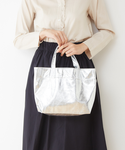 collex(コレックス)の「メタリック ミニ トートバッグ(トートバッグ)」|シルバー
