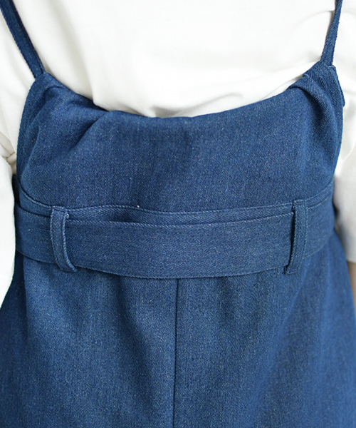 PairPair（ペアペア）の「デニムエプロンジャンスカ（ワンピース・レディース・ブルー/ライトブルー・FREE）」の13枚目の写真