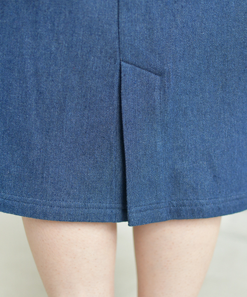 PairPair（ペアペア）の「デニムエプロンジャンスカ（ワンピース・レディース・ブルー/ライトブルー・FREE）」の16枚目の写真