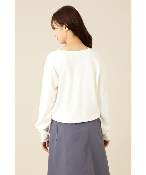 NATURAL BEAUTY BASIC（ナチュラルビューティーベーシック）の「Champion Reverse weave スウェット（スウェット・レディース・オフホワイト/ラベンダー・MEDIUM）」の9枚目の写真