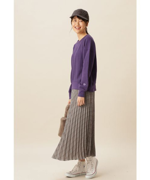 NATURAL BEAUTY BASIC（ナチュラルビューティーベーシック）の「Champion Reverse weave スウェット（スウェット・レディース・オフホワイト/ラベンダー・MEDIUM）」の17枚目の写真