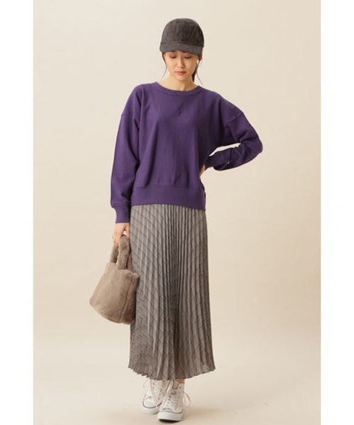 NATURAL BEAUTY BASIC（ナチュラルビューティーベーシック）の「Champion Reverse weave スウェット（スウェット・レディース・オフホワイト/ラベンダー・MEDIUM）」の18枚目の写真