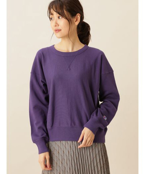 NATURAL BEAUTY BASIC（ナチュラルビューティーベーシック）の「Champion Reverse weave スウェット（スウェット・レディース・オフホワイト/ラベンダー・MEDIUM）」の10枚目の写真