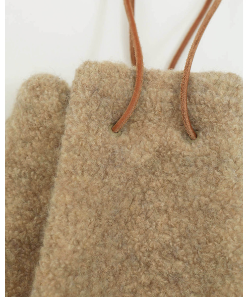 TODAYFUL（トゥデイフル）の「ウールパイルパース（ハンドバッグ・レディース・キナリ/ベージュ・FREE）」の6枚目の写真
